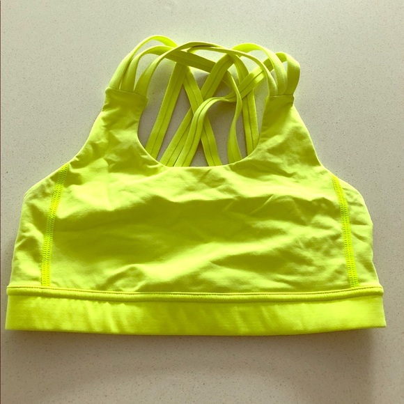 lululemon yellow sports bra